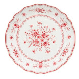 Lėkštė VILA White Red 21 cm