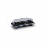 Sushi indelis su dangčiu, juodas 167x93x45 mm (50 vnt.)