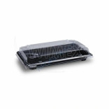 Sushi indelis su dangčiu, juodas 217x136x45 mm (50 vnt.)