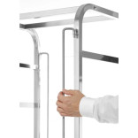 Vežimėlis indaplovės krepšiams, metalinis