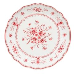 Lėkštė VILA White Red 21 cm