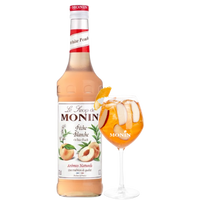 Baltųjų persikų nealkoholinis Spritz. Nealkoholinio kokteilio receptas