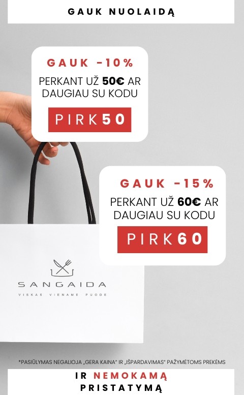 Sangaida indai lėkštės puodai