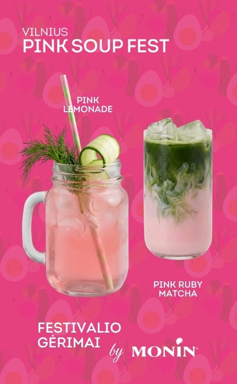 Pink Soup fest gėrimai